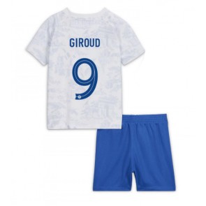 Frankrike Olivier Giroud #9 kläder Barn VM 2022 Bortatröja Kortärmad (+ korta byxor)